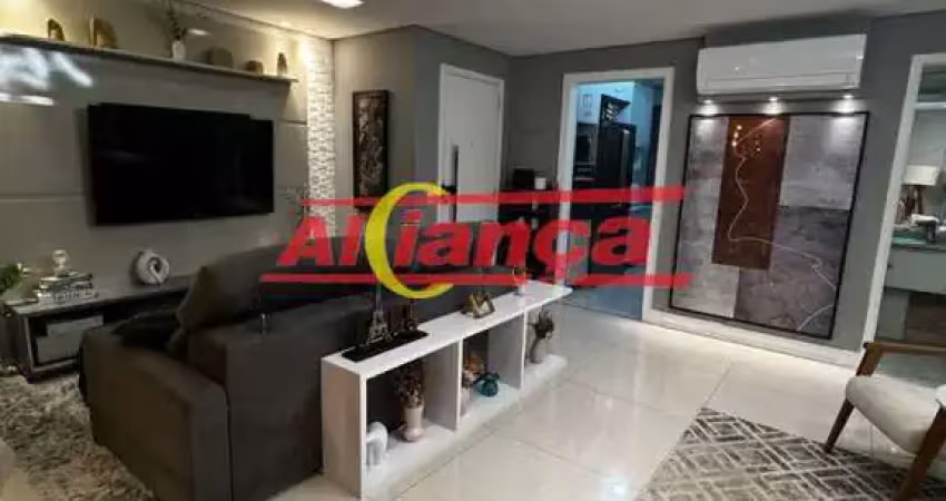 Apartamento com 3 dormitórios à venda, 110 m² - vila  augusta -  guarulhos/sp
