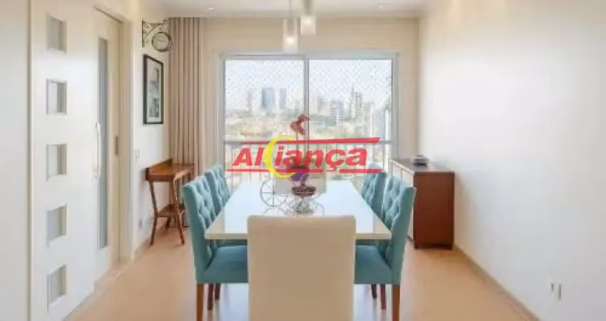 Apto 80m2 | 2 suites | vista espetacular | mobiliado | localização privilegiada guarulhos
