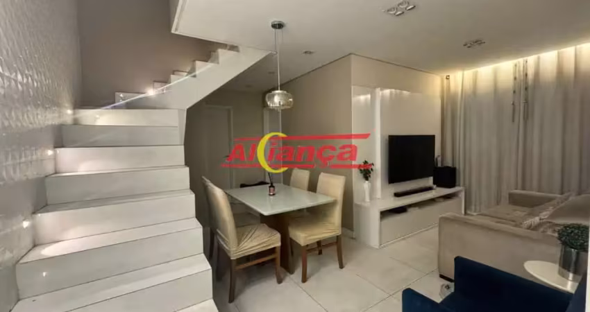 Cobertura duplex com 3 dormitórios à venda, 113m² - ponte grande - guarulhos/sp