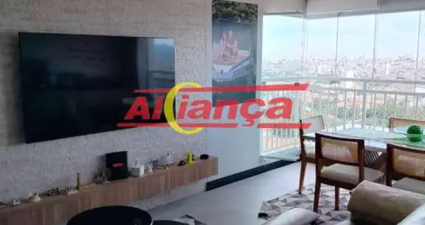 Apartamento com terraço gourmet e sacada de vidro  porteira fechada  gopoúva