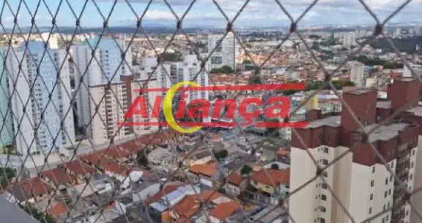 Lindo apto 2 dorms, sendo 1 suite 58 m2 sacada gourmet andar alto prox shopping maia 480 mil