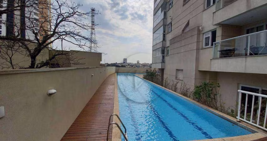 Apartamento com 2 dormitórios para alugar, 57 m² por R$ 3.091,55/mês - Jardim - Santo André/SP