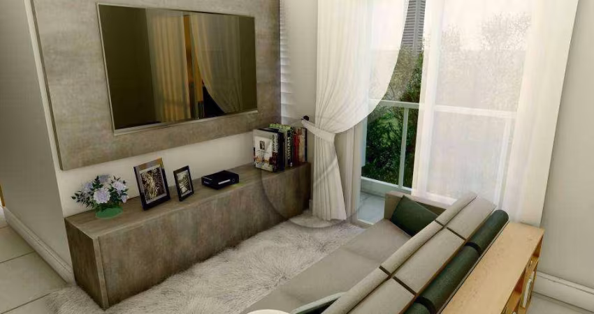 Apartamento com 2 dormitórios à venda, 46 m² por R$ 350.000,00 - Vila Aquilino - Santo André/SP