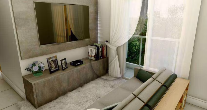 Apartamento com 2 dormitórios à venda, 46 m² por R$ 350.000 - Vila Aquilino - Santo André/SP
