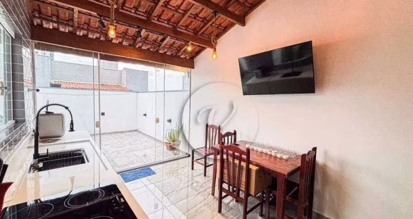 Cobertura com 1 dormitório para alugar, 100 m² por r$ 3.299,00/mês - vila príncipe de gales - santo andré/sp