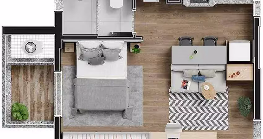 Apartamento com 1 dormitório à venda, 30 m² por r$ 395.000 - jardim - santo andré/sp