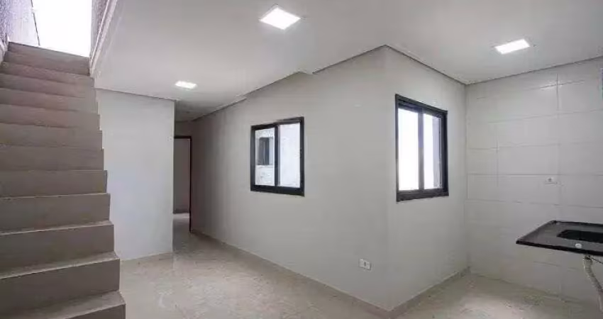 Cobertura com 2 dormitórios, 100 m² - venda por r$ 430.000,00 ou aluguel por r$ 2.857,25/mês - vila helena - santo andré/sp