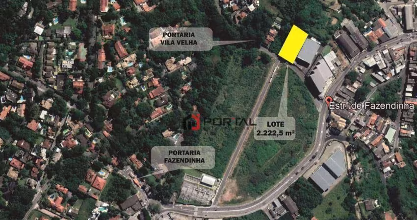Terreno à venda, 2222 m² por R$ 1.650.000 - Granja Viana - Carapicuíba/SP