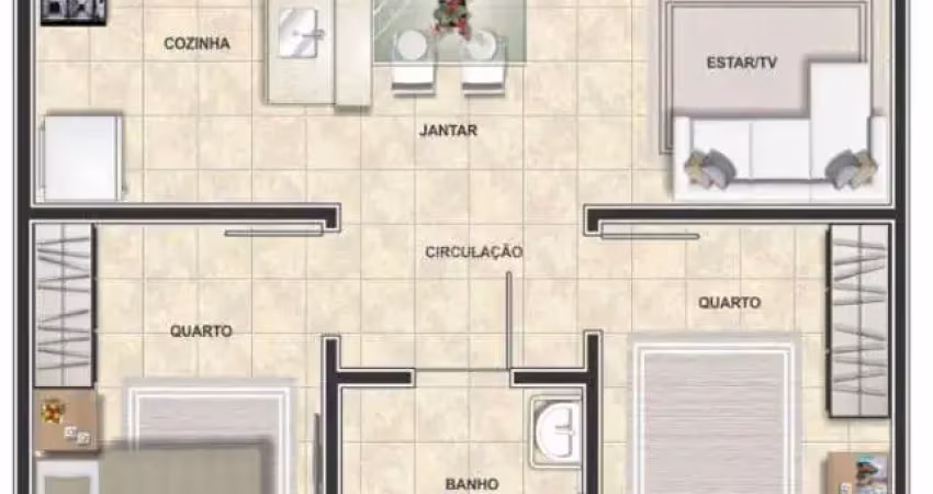 Seu novo lar está aqui! apartamento térreo com 2 quartos, lazer completo e excelente localização