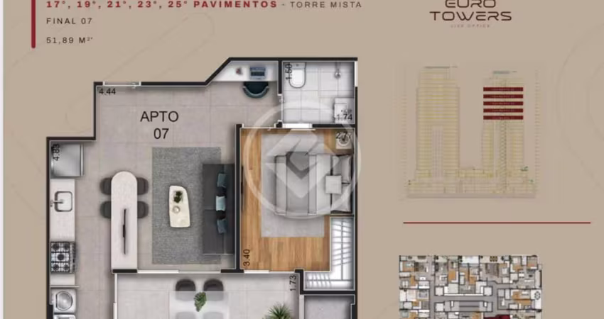 Ágio Apartamento Euro Towers á venda codigo: 112033