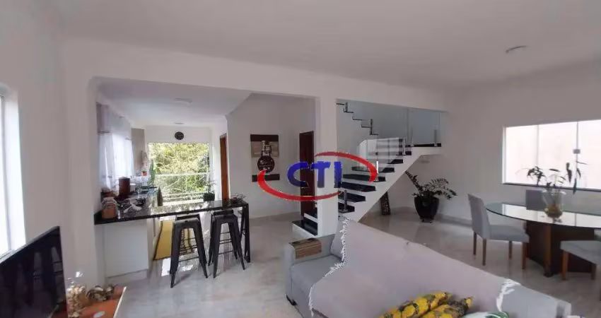 Sobrado com 3 dormitórios para alugar, 400 m² por r$ 5.020,36/mês - balneário palmira - ribeirão pires/sp