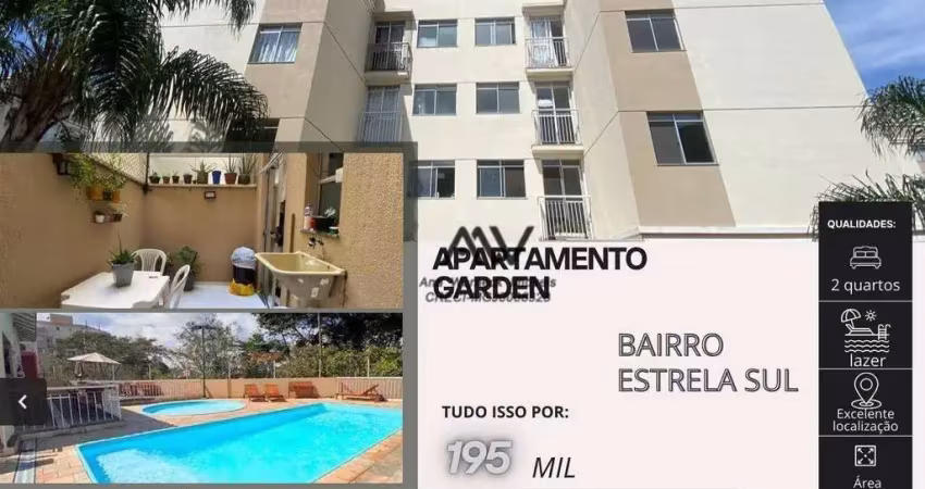 Apartamento garden com 2 dormitórios à venda, 60 m² por r$ 195.000,00 - estrela sul - juiz de fora/mg