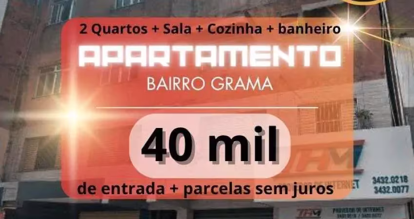 Apartamento com 2 dormitórios à venda, 50 m² por r$ 40mil  de entrada + parcelas - grama juiz de fora/mg