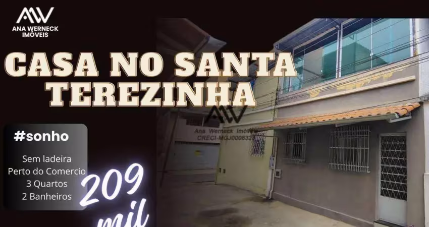 Casa com 3 dormitórios à venda, 80 m² por r$ 209.000,00 - santa terezinha - juiz de fora/mg