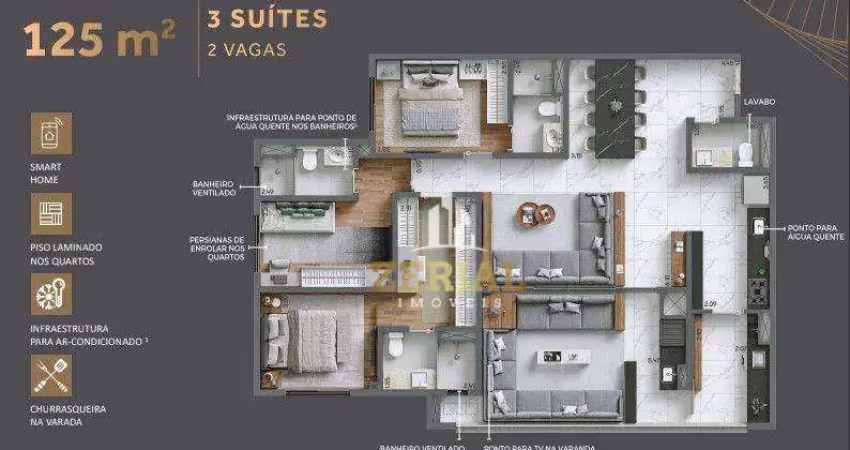 Apartamento com 3 dormitórios à venda, 125 m² por r$ 1.692.968,00 - vila dom pedro i - são paulo/sp