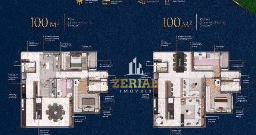 Apartamento com 3 dormitórios à venda, 100 m² por R$ 1.179.908,00 - Ipiranga - São Paulo/SP