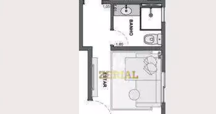 Apartamento com 1 dormitório à venda, 37 m² por R$ 329.000,00 - Nova Gerti - São Caetano do Sul/SP