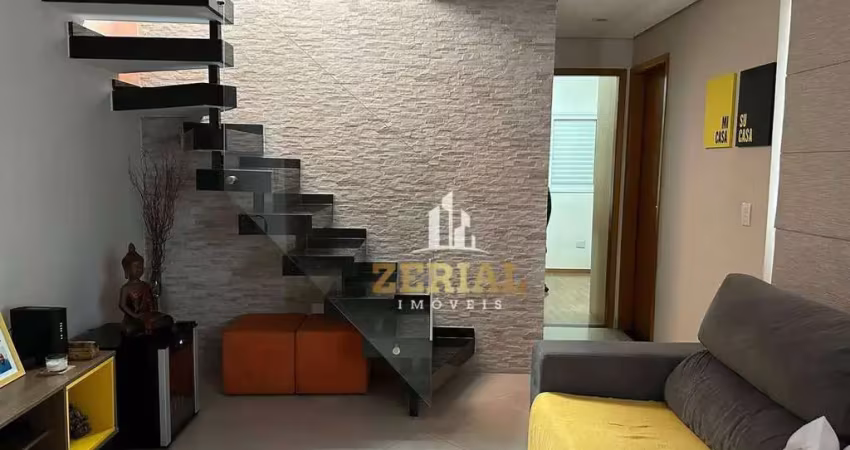 Cobertura com 2 dormitórios à venda, 82 m² por R$ 495.000,00 - Campestre - Santo André/SP