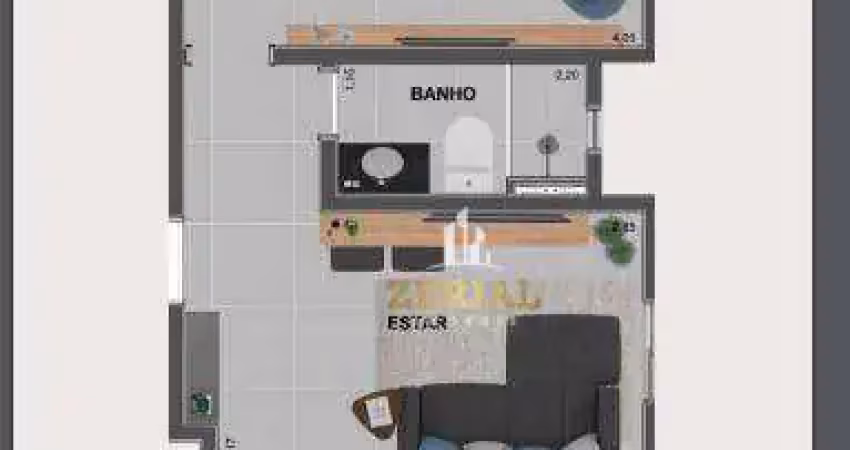 Apartamento com 1 dormitório à venda, 41 m² por R$ 368.000,00 - Nova Gerti - São Caetano do Sul/SP