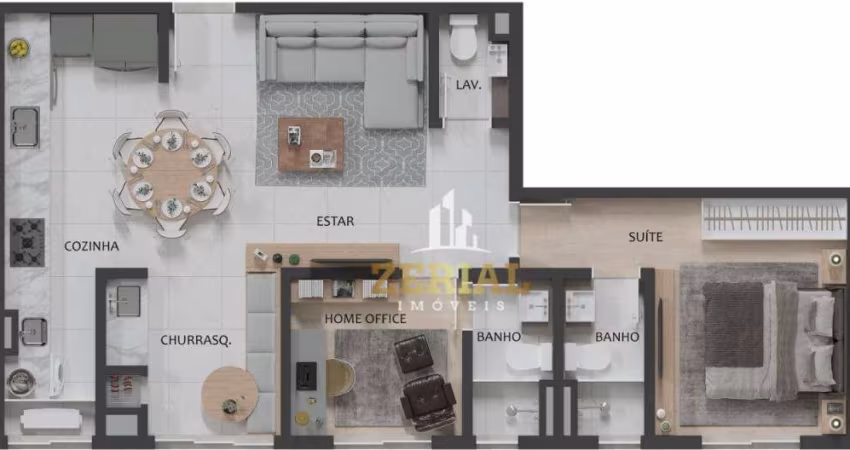 Apartamento à venda, 65 m² por R$ 914.000,00 - Barcelona - São Caetano do Sul/SP