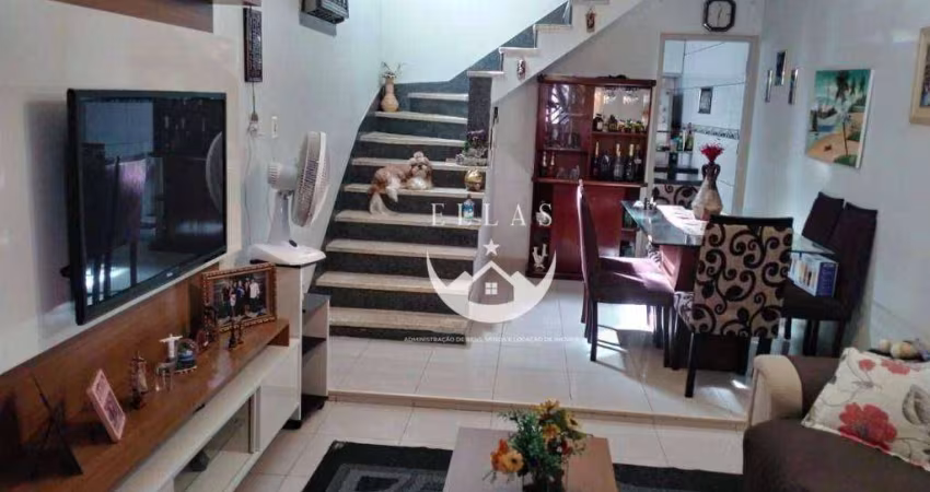 Sobrado com 3 dormitórios à venda, 124 m² por R$ 424.000,00 - Vila Cascatinha - São Vicente/SP