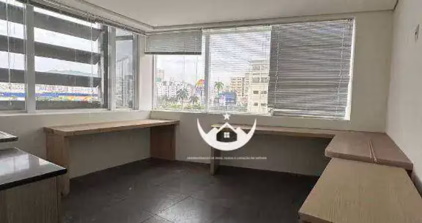 Locação – sala comercial de 148 m² no edifício win work | gonzaga – santos/sp