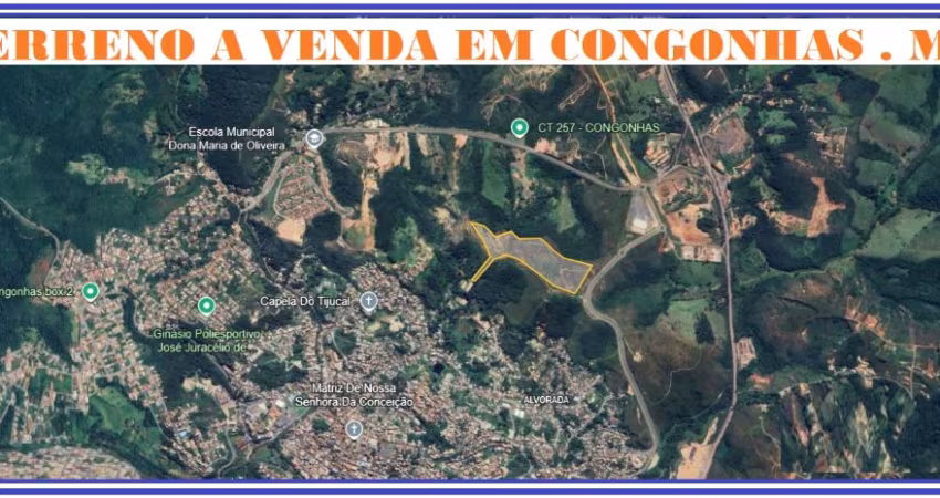 TERRENO COM 103.000 M² A 1 KM DO CENTRO DA CIDADE DE CONGONHAS MG