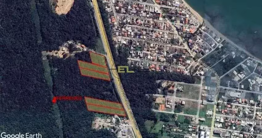 Terrenos à venda, de 1500m² a 3500m² na praia de fora, em palhoça/sc