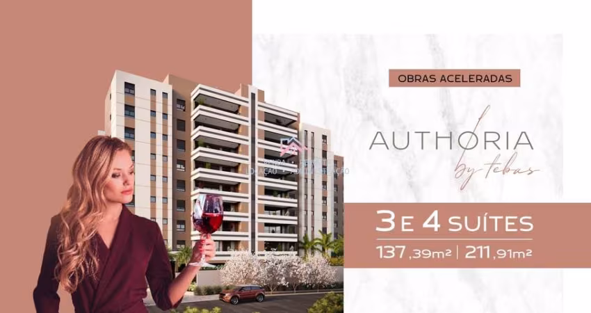 Apartamentos em Authoria By Tebas com 3 e 4 dormitórios 3 e 4 suítes 2 e 3 vagas excelente localização - Jundiaí COD. 28171