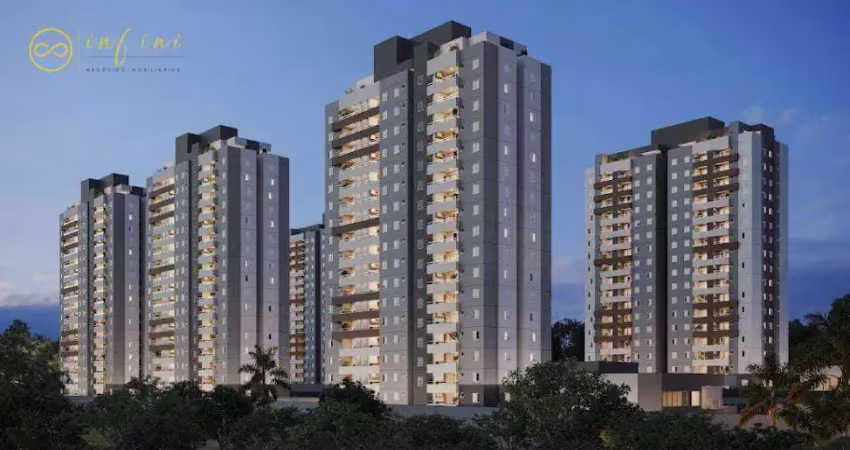 Apartamento Lançamento com 3 quartos, sendo 1 suíte à venda, 69 m² por R$ 446.192 - Parque dos Ingleses - Sorocaba/SP
