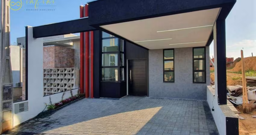 Casa Nova de Condomínio com 3 dormitórios, sendo 1 suíte à venda, 125 m² por R$ 710.000 - Condomínio Horto Florestal Villagio - Sorocaba/SP