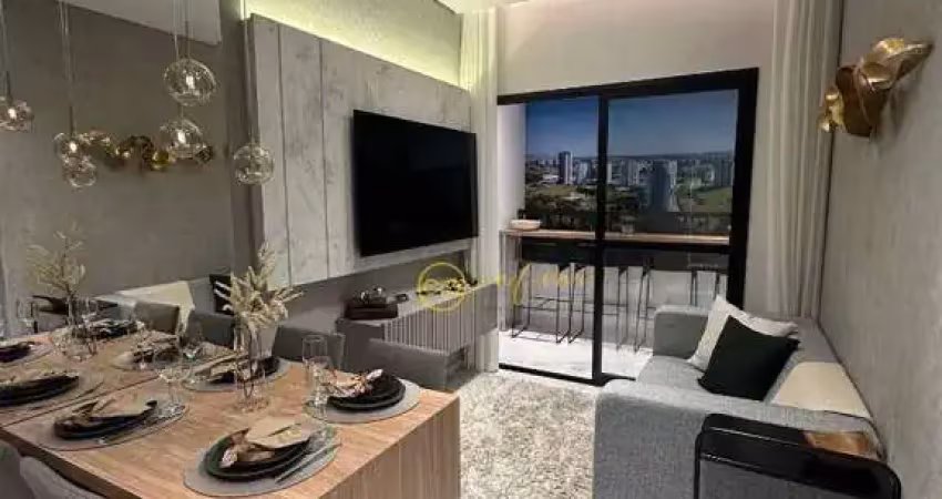 Apartamento lançamento com 2 quartos, sendo 1 suíte  à venda, 58 m² por r$ 428.990 - condomínio gran  campolim - parque campolim - sorocaba/sp
