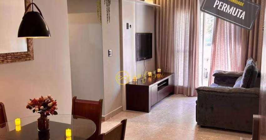Apartamento Mobiliado com 2 quartos, 62 m² - aluguel por R$ 3.682/mês ou venda por R$ 450.000 - Condomínio Edifício San Marco - Sorocaba/SP