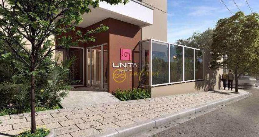 Apartamento novo com 2 quartos sendo 1 suíte à venda, 49 m² por R$ 344.000 - Condomínio Unita - Sorocaba/SP