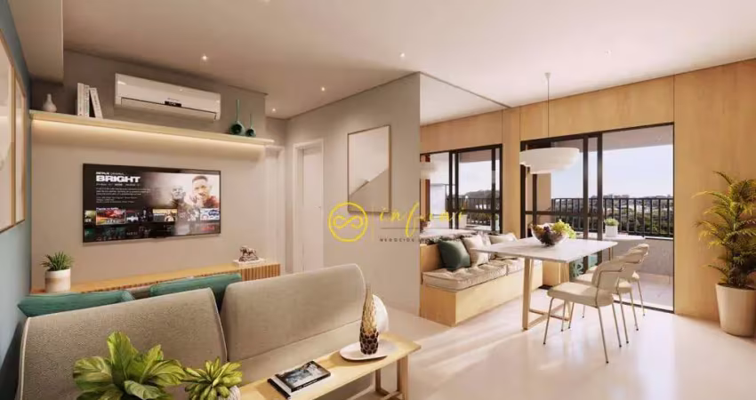Apartamento lançamento com 2 quartos, sendo 1 suíte à venda, 69 m² por r$ 689.000 - condomínio boa vista square living  - sorocaba/sp