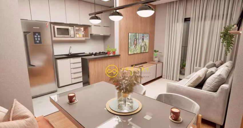 Apartamento lançamento com 2 quartos, sendo 1 suíte à venda, 60 m² por r$ 489.500 - condomínio residencial rizz campolim - sorocaba/sp