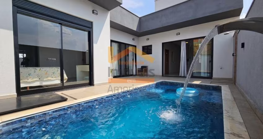 Casa de alto padrão em condomínio no Jardim Vitória, Nova Odessa-SP: 3 quartos, 3 suítes, 4 banheiros, 4 vagas de garagem!