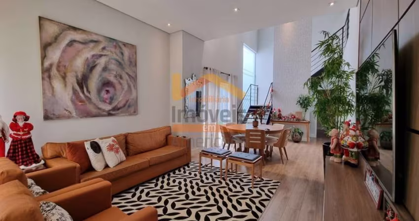 Casa de alto padrão em condomínio no Jardim Primavera, Nova Odessa-SP: 3 quartos, 3 suítes, 3 salas, 2 banheiros, 4 vagas e 650m²!