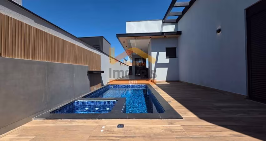 Casa de alto padrão em condomínio no Engenho Velho, Nova Odessa-SP: 3 quartos, 3 suítes, 2 salas, 4 banheiros, 4 vagas, 171,73 m².