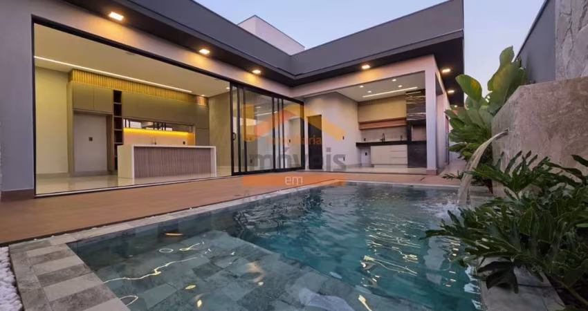 Casa de Luxo em Condomínio: 3 suítes, 4 vagas na Residencial Mac Knight, Santa Bárbara D'oeste-SP.