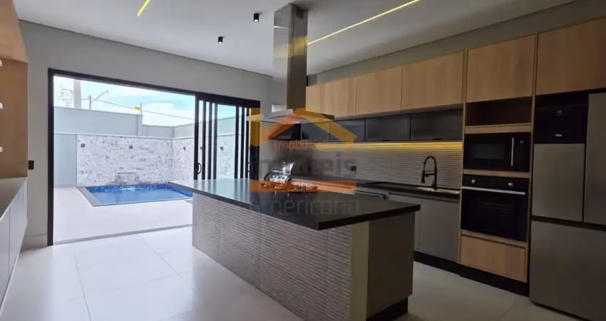 Luxuosa casa em condomínio no jardim recanto das águas, nova odessa-sp: 3 quartos, 3 suítes, 2 salas, 4 banheiros, 4 vagas, 212m².