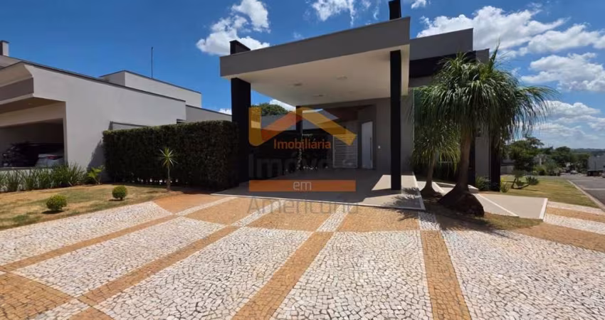 Casa de luxo em condomínio: 3 quartos, 3 suítes, 2 salas, 4 banheiros, 4 vagas na cidade de Americana-SP no bairro Parque Nova Carioba.