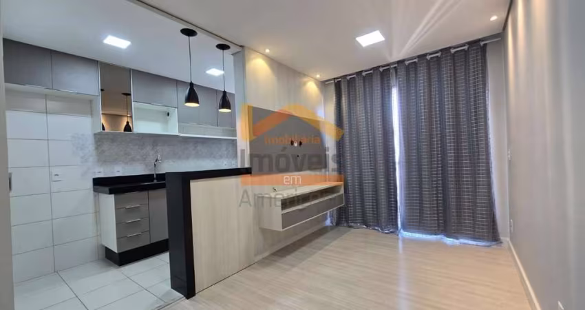 Apartamento para locação em Americana-SP, bairro Cariobinha: 2 quartos, 2 salas, 1 banheiro, 1 vaga de garagem, 50m². Venha conferir!