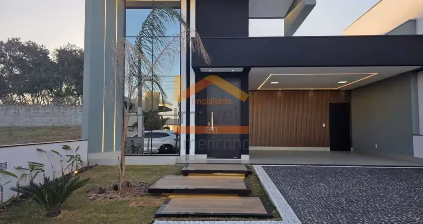Casa de alto padrão em condomínio com 3 quartos e 2 suítes no engenho velho, nova odessa-sp  190,72 m²  4 vagas.