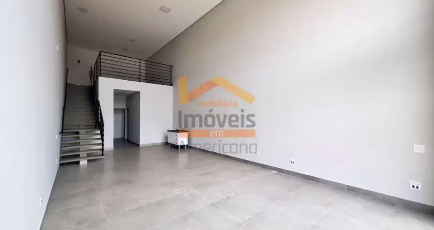 Salão comercial com mezanino para locação em americana-sp, no bairro jardim são paulo: 1 sala, 2 banheiros, 181m² de área.