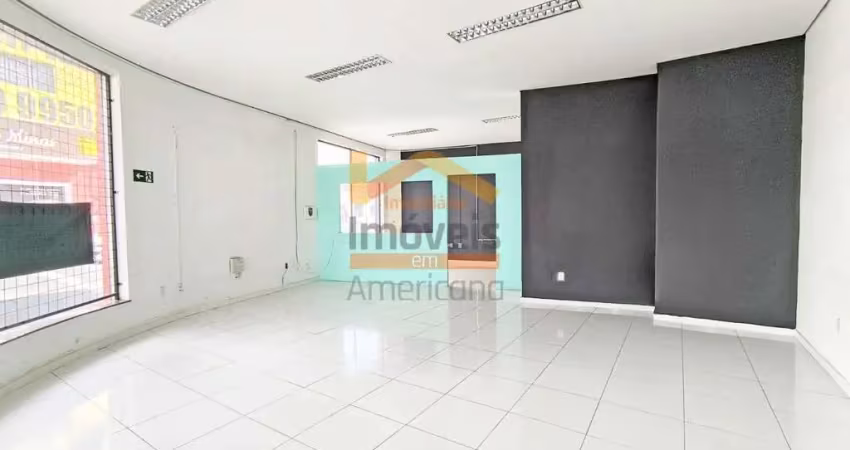 Salão comercial para locação no centro de americana-sp  2 salas, 2 banheiros, 82,00 m² de área