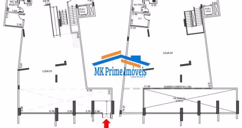 Loja comercial 467m² 2 andares p/ locação/venda av pompeia  são paulo/sp