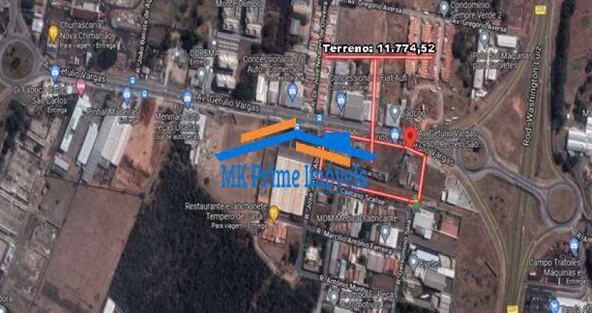 Área de 11.774,52 mts² plana - São Carlos - SP Estuda BTS R$120.000,00