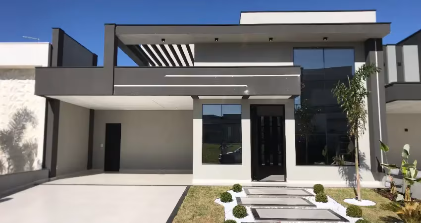 Linda casa térrea de 220m² de  área construída e terreno 300m2 à venda no excelente condomínio fechado  dona maria josé  em indaiatuba- sp.