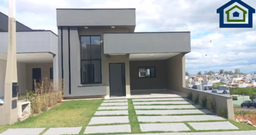 Linda Casa Térrea de 168m² de área Construída e Terreno 200m² à venda no excelente Condomínio Fechado Gran Reserve em Indaiatuba- SP.